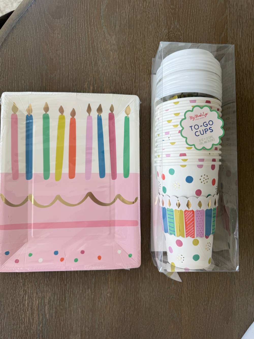 NWT Birthday Party Paper Plate & Cup set